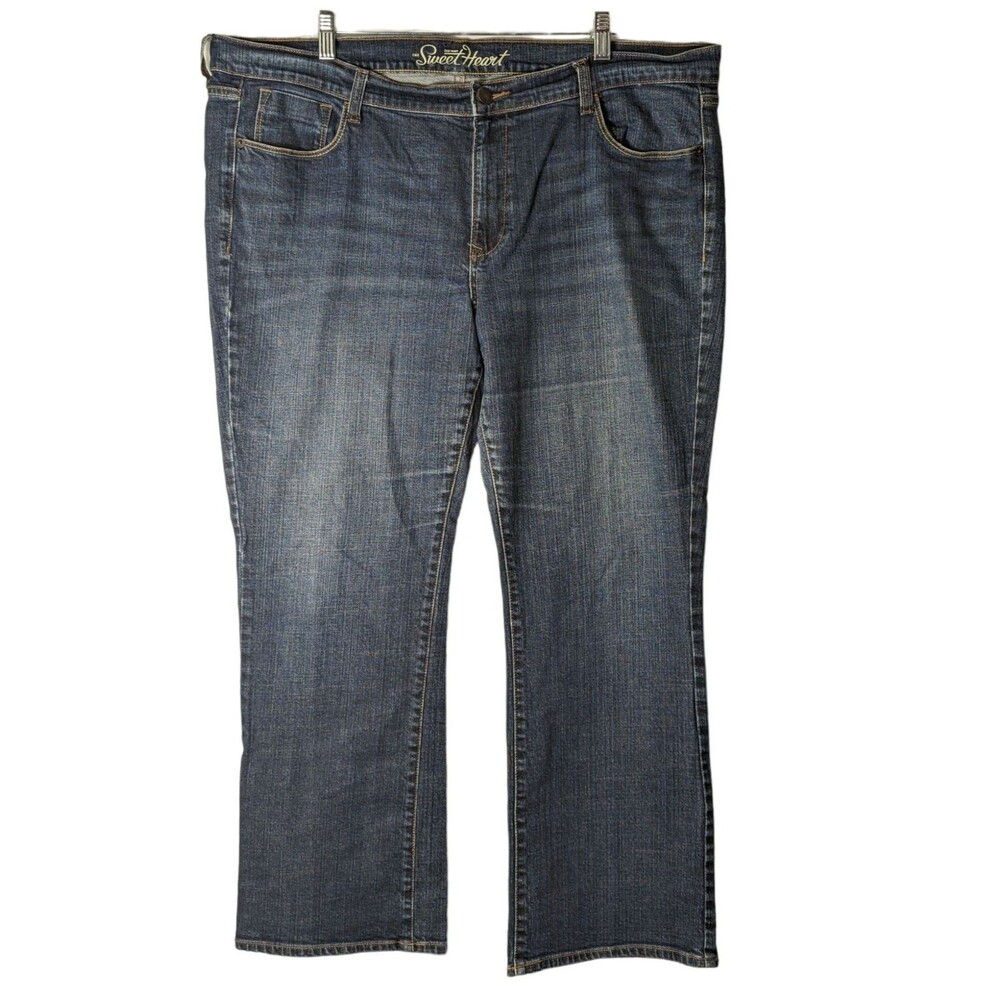 Old Navy Women's The Sweetheart Stretch Flat Front Straight Leg Jeans Size 18